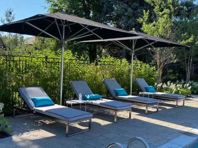 Hotel swimming pool custom cushion seating project
